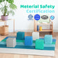 Foam Building Toys for Toddlers: 6-Pieces Waterproof PU Leather Soft Foam Blocks - Colorful Large Stacking Blocks - Early Learni