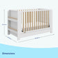 Graco Read-With-Me 4-In-1 Convertible Crib With Drawer (White With Driftwood) - Greenguard Gold Certified Converts To Toddler Be