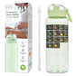 BellyBottle Pregnancy Water Bottle Tracker Must Haves for Expecting Moms Nausea Relief + Straw + BPA Free Green