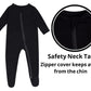 Guisby Baby Footed Pajamas With Mittens And Zippers, Rayon Made From Bamboo Long Sleeve Pjs 3Pack 3-6 Months