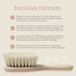 Ali+Oli Newborn Wooden Hair Brush- Baby Brush Set For Newborns- Baby Hair Brush With Mini Loofah- Infant Hair Brush, Cradle Cap,