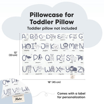 Keababies Toddler Pillowcase For 13X18 Pillow - Organic Toddler Pillow Case For Boy, Kids, 100% Natural Cotton Pillowcase For Mi