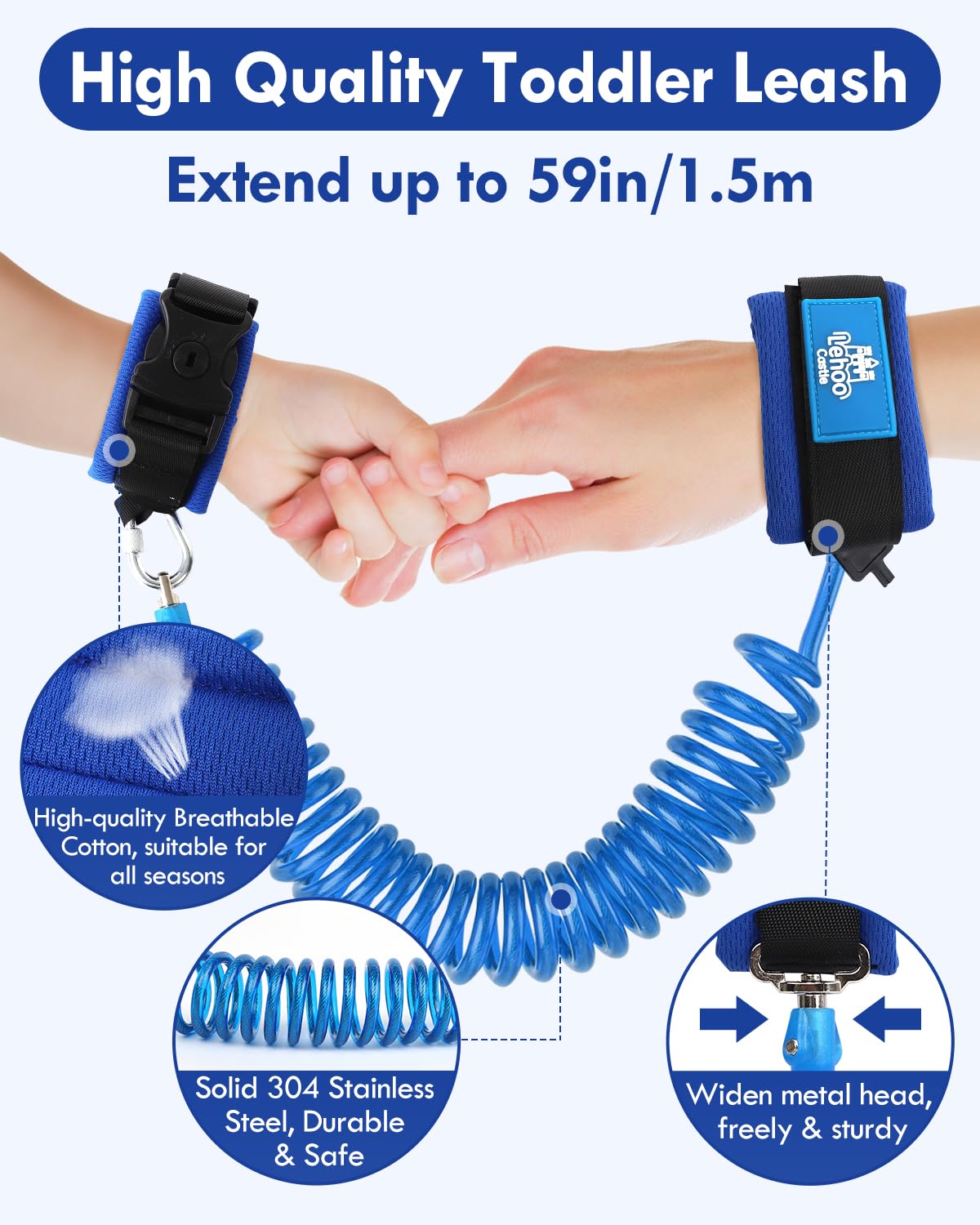 Lehoo Castle Toddler Leash, Toddler Harness With Leash With Anti Lost Wrist Link For Kids, Baby Leash With Key, Kids Leashes For