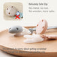 Yiveko Pacifier Holder Clips For Baby - Silicone Paci Binky Clips 4Pcs - Animal Design Rainbow-Ivory+Blush