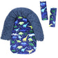 Baby Carseat Headrest And Strap Covers, Dinosaur Minky Infant Strollers Head Support & Seat Belt Cover, Toddler Strollers Headre