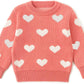 Baby Girl Valentine'S Day Outfit Toddler Kids Love Long Sleeve Knit Sweater Crewneck Pullover Sweatshirt Tops (L-Pink, 5T)