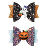 Love Sweety Baby Rose Halloween Headband Infant Pumpkin Hairband Bow Hair Clips (2Pc Shiny A)