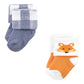 Hudson Baby Unisex Baby Cotton Rich Newborn And Terry Socks, Woodland, 6-12 Months