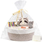 Chicvita Gift Basket Empty To Fill, Woven Baskets For Storage, Small Cute Basket For Baby, Dog Basket, Decorative Basket With Gi
