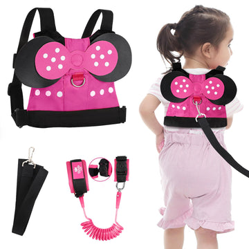 Lehoo Castle Toddlers Leash For Walking + Key Lock Design Anti Lost Wrist Link, 3 In 1 Baby Leash Kids Wrist Link For Toddlers,