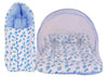 Kwitchy Baby Bedding Set New Born Bed with Mosquito Net & Carry Bag Combo (06 Months) Blue