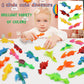 30 Pcs Slingshot Dinosaur Finger Toys, catapult toys as fun as slingshot chicken, cute shapes, more colors, Great for Flying Gam