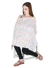 Switchon Feeding Apron Cover Maternity Cover 100% Cotton Maternity Breastfeeding Multipurpose For Mothers (White_Multi2)