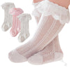 Apone Fatu Baby Knee High Socks Non Slip Grip Ankle Socks Ruffled Long Stockings for Infants Toddlers Kids Boys Girls (US, Age, 