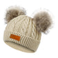 Century Star Baby Girl Hats Winter Cute Baby Beanies For Girls Boys Knit Baby Hats Warm Infant Toddler Hat Pom Pom Caps 4Pcs Bla