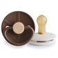 Frigg Little Viking Natural Rubber Baby Pacifier 2-Pack | Made In Denmark | Bpa-Free (Cocoa/Cream, 0-6 Months)