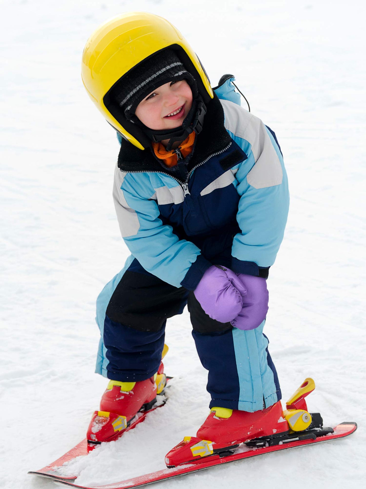 6 Pairs Waterproof Gloves Kids Winter Snow Mittens Windproof Ski Gloves For Weather Children Outdoor Activities (Solid Colors,1-
