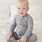 Vaenait Baby Toddler Boys Girls Solid Footie Pajama Cozy Modal Grey 24M