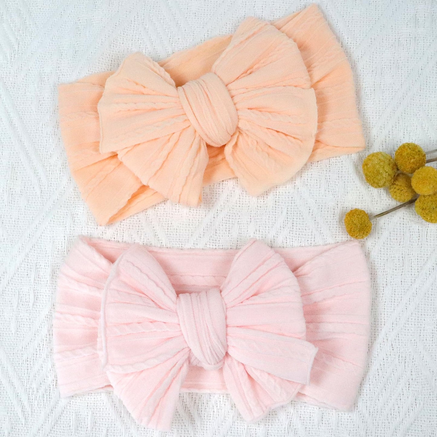 6 Pcs Baby Hair Bows Double Bows Headbands Baby Girls Nylon Headband Soft Hairbands Hair Accessories For Newborn Infant Toddler