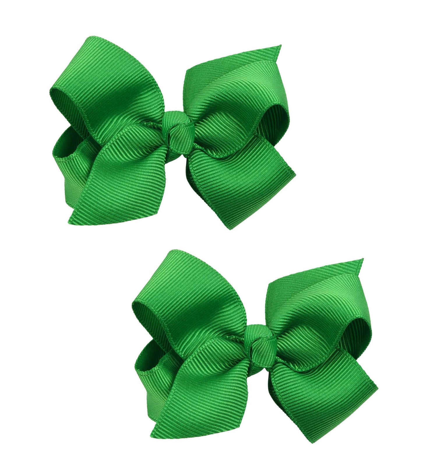 Koolgil Baby Girl's 2Pcs Cute 3 Inch Pure Color Bow-knot Hair Clip for Photography Travel Daily Life (Christmas Green)