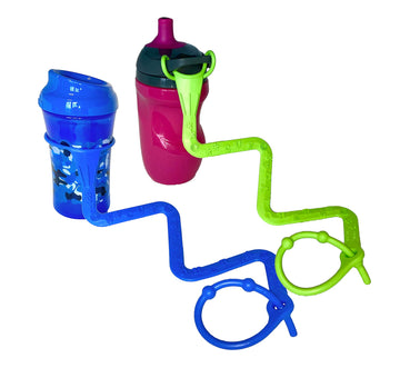 Brilli Baby Sippy Cup Catcher - 2-Pack - Patented Safety Tether Holder For Sippy Cup, Bottle, Toy, Pacifier Strap To Attach To S