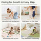 Tiny Land Baby Crawling Mat Reversible Baby Play Mat 78' X 55' Waterproof Non-Slip Larger Playmat Odorless Foam Floor Mat For