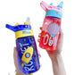 water bottle for kids.2 pack water bottle with straw & Handle for kids. Spill Proof. modern super kids water bottle. kids water 