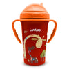Luvlap Tiny Giffy Sipper For Infant/Toddler & Kids 300Ml, AntiSpill Sippy Cup With Soft Silicone Straw Bpa Free, 1 Year+(Orange
