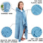 Hiturbo Kids Hooded Fleece Towel: Soft Plush Bath Blanket - Warm Swim Cover Up - 50'X30' Pool Beach Towel Wrap For 3-12 Yrs (B