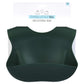 Three Little Tots Modern Silicone Baby Bib - Adjustable Fit Waterproof Catch Bibs ((Forest Green)
