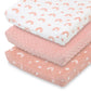 The Peanutshell Baby Changing Pad Covers Girl, Pink Minky Changing Table Sheets For Girls, Boho Rainbow Floral Nursery Decor