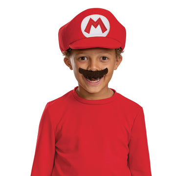 Super Mario Bros Mario Hat And Mustache Child Costume Kit
