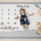 New Comers Milestone Baby Blanket For All Season, Cotton Blanket With Props (Wooden Rings) For Summer/Winter/Ac Room Blankets Fo