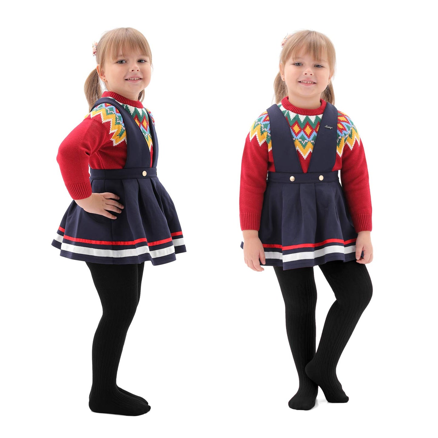 Epeius Infant Girl Tights Baby Girl Seamless Cable Knit Leggings Solid Cotton Stockings Footed Pants For 6-12 Months 3 Pair Pack