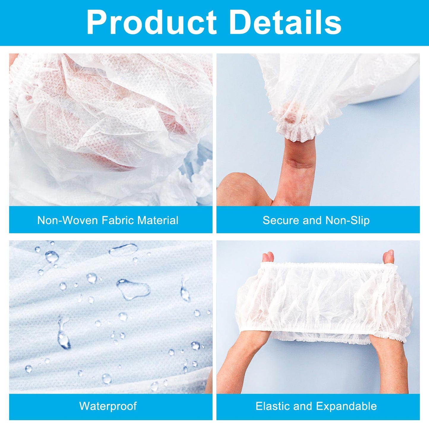 Krijuess 100 Pack Disposable Toilet Seat Cover Waterproof Non-Woven Fabric, Disposable Toilet Seat Covers For Travel, Disposable
