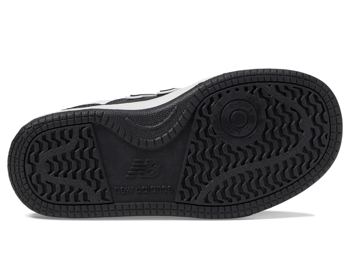 New Balance Baby 480 V1 Lace-Up Sneaker, Black/White, 2 Wide Us Unisex Infant