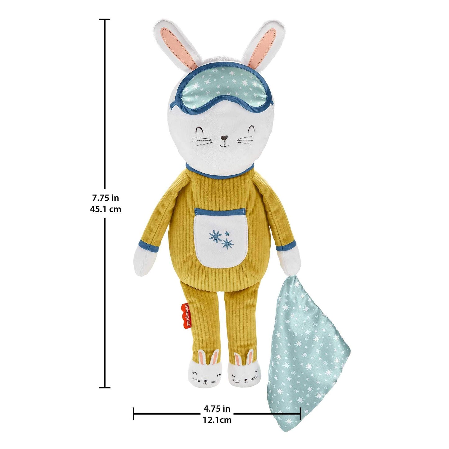 Fisher-Price Sound Machine Hoppy Dreams Soother & Sleep Trainer Plush Musical Toy with Lights & Sounds for Toddlers