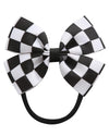 Fancheer Baby Girls Racing Checkered Flag Bow Headband Infant Toddler Birthday Party Hair Accessories