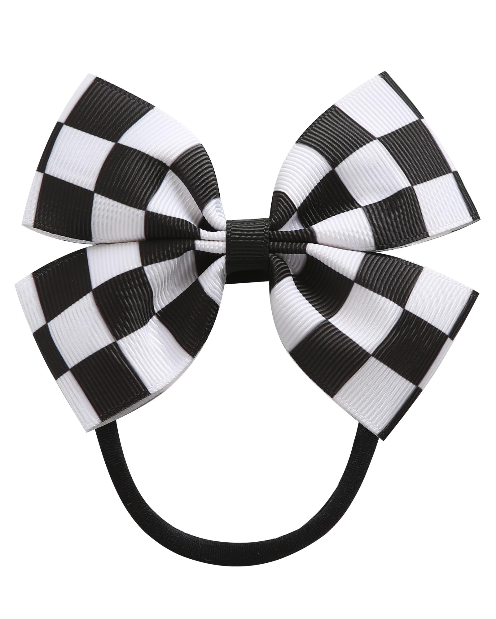 Fancheer Baby Girls Racing Checkered Flag Bow Headband Infant Toddler Birthday Party Hair Accessories