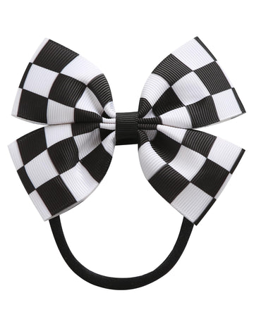 Fancheer Baby Girls Racing Checkered Flag Bow Headband Infant Toddler Birthday Party Hair Accessories