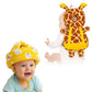 Glun Baby Back Protector With Head Protective Hat Combo Set, Cute Giraffe Shape Soft Cushioning, Adjustable Shoulder Belt, Head 