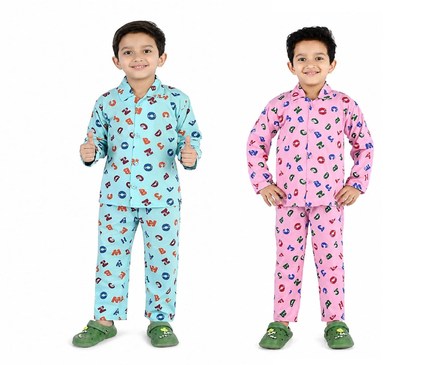 KUSHI Lifestyle Girls and Boys NightswearPack of 2 (45 Years) Multicolour