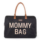 Childhome The Original Mommy Bag - Large Baby Diaper Bag, Mommy Hospital Tote and Travel Tote, Pregnancy Must Haves (Black Gold)