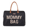 Childhome The Original Mommy Bag - Large Baby Diaper Bag, Mommy Hospital Tote and Travel Tote, Pregnancy Must Haves (Black Gold)