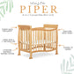 Dream On Me Violet 4-In-1 Convertible Mini Crib In Natural, Greenguard Gold Certified, Jpma Certified, 3 Position Mattress Heigh