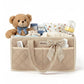 Diaper Caddy Organizer For Changing Table,Dutch Velvet Baby Diaper Caddy With 2 Removable Compartments &4 Side Pockets,Portable 