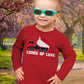 Valentines Day Dump Truck Loads Of Love Toddler Kids Long Sleeve T-Shirt 5T Red
