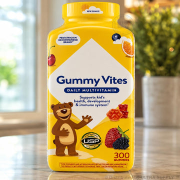 Gummy Vites (300 Count - Value Pack) Daily Kids Multivitamin | Natural Fruit Flavors, USP Verified, Gluten Free