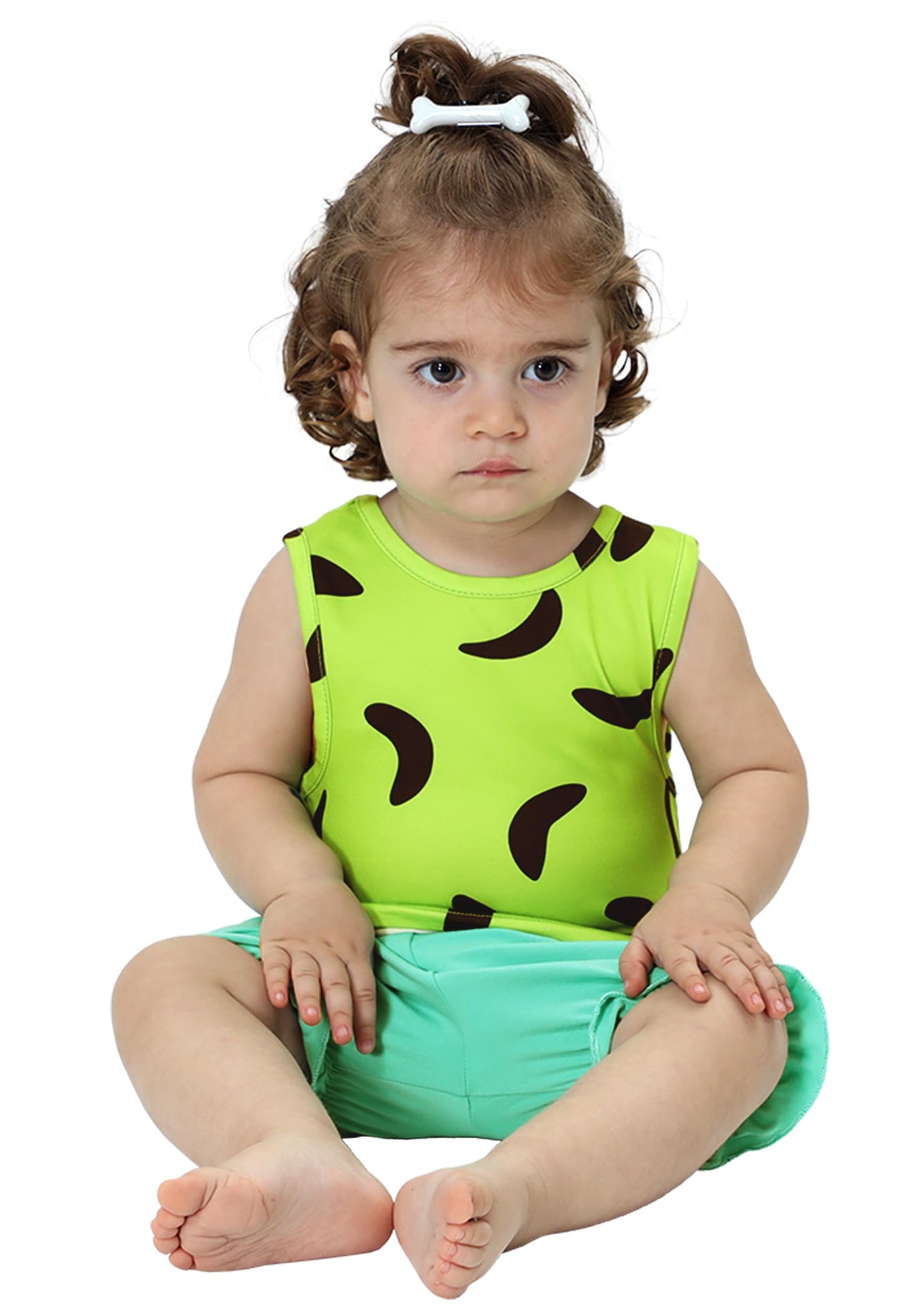 Halloween Pebbles Shorts Clothing Set Cavegirl Stone Age Family Outfit 5-6 Years