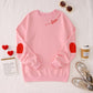 Ritatte Mommy And Me Valentine'S Day Outfit Love Heart Graphic Family Matching Sweatshirt Crewneck Long Sleeve Pullover Top(2Xl,